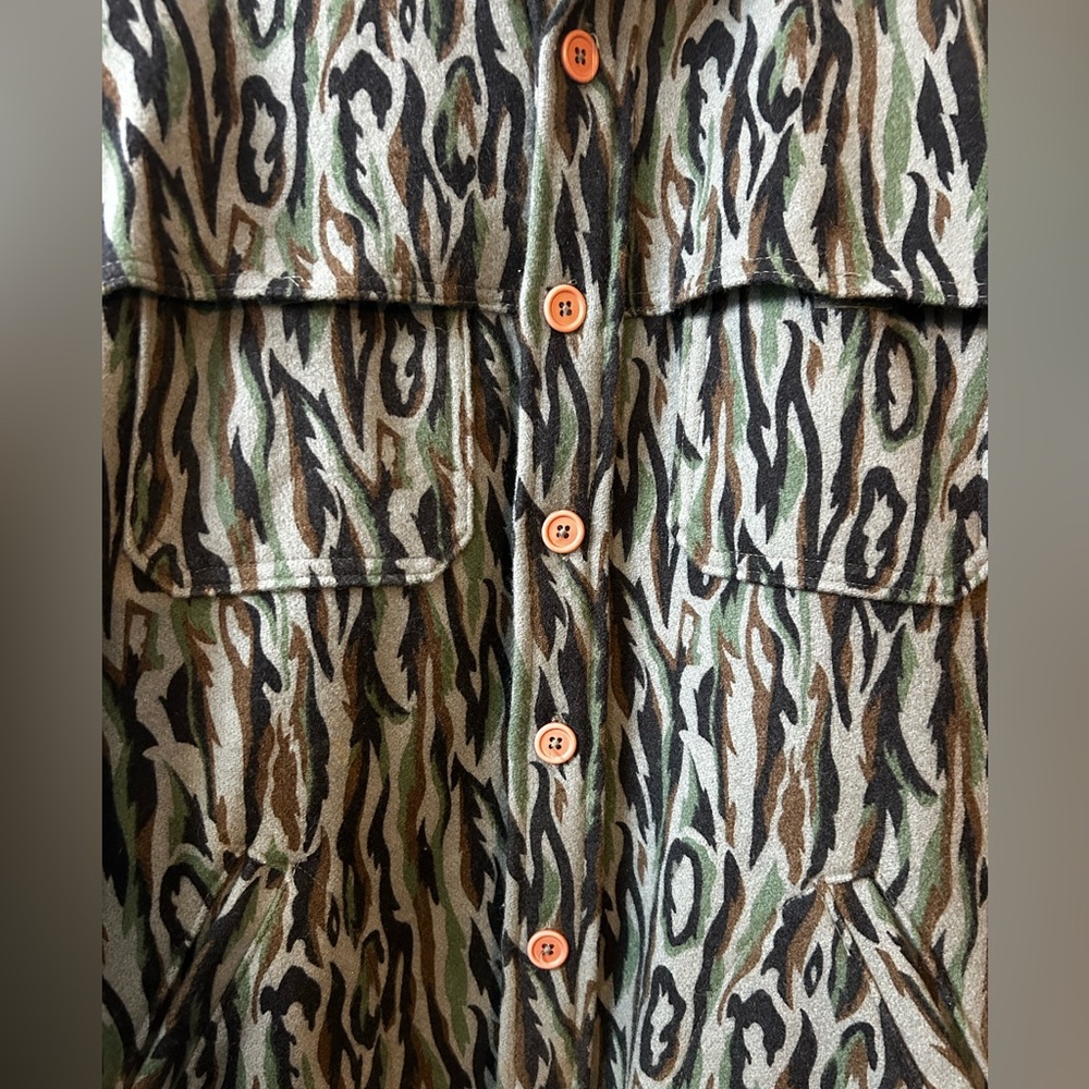 Vintage 100% Wool Woolrich Button Down Shirt Jacket Made in USA Men’s Medium - Picture 3 of 8